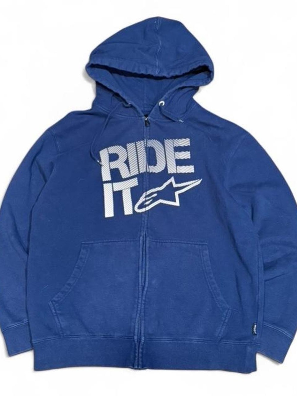 Y2K Alpinestars Logo Graphic Zip Up Hoodie